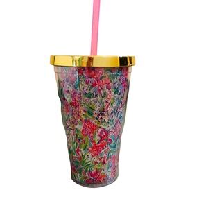 Lilly Pulitzer "Lilly's Favorite Things" Tropical Palm Leaf Cold Cup Tumbler GWP
